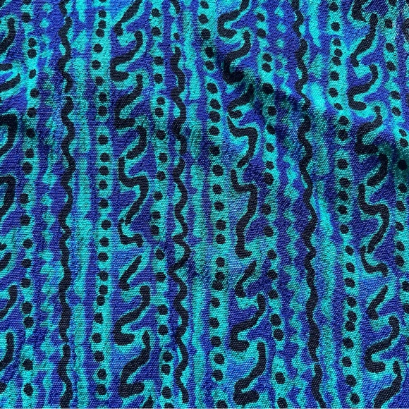 Vintage Blouse with Retro Jazz Design 80s 90s Print - Picture 3 of 5